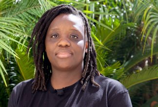 Karen Mukwasi in the green